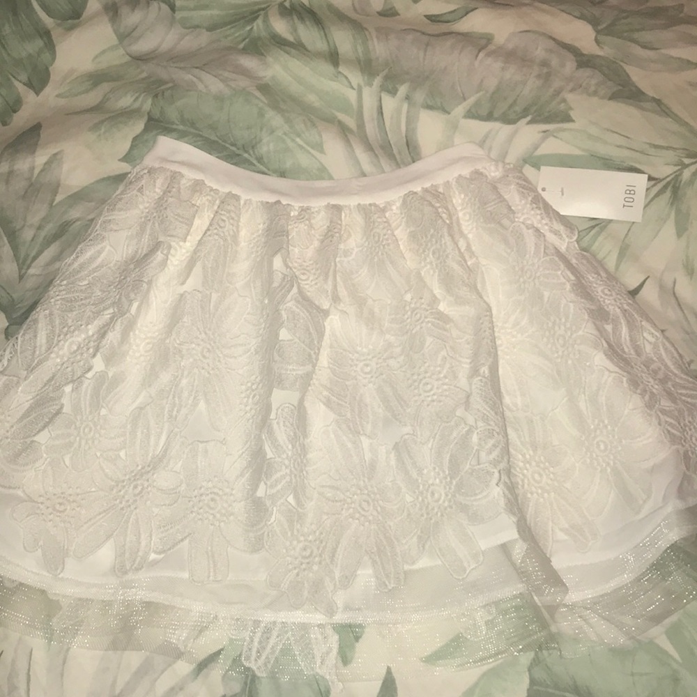 White lace skirt NWT